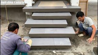 Construction Technique Of Diagonal Steps To Create A Beautiful And Luxurious Family Living Room