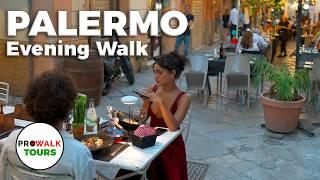 Palermo Sicily Evening Walking Tour - 4K60fps with Captions