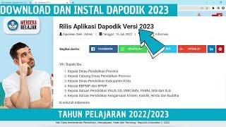 CARA DOWNLOAD DAN INSTAL APLIKASI DAPODIK 2023 TERBARU  DAPODIK PKBM