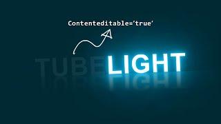 CSS Glowing Tubelight Text Animation Effects  CSS Glowing Effects