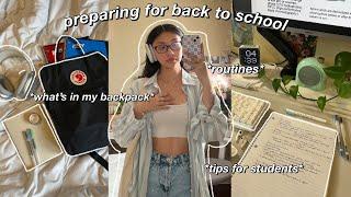 PREPARING FOR BACK TO SCHOOL  back to school shopping whats in my backpack & productive habits