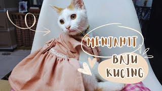 Menjahit gaun untuk kucing  how to sew cat dress 