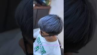 Haircolor grey #boyolali #rkbarbershop #hairstyle