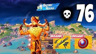 76 Elimination Solo Vs Squads Zero Build Gameplay Wins Fortnite chapter 5