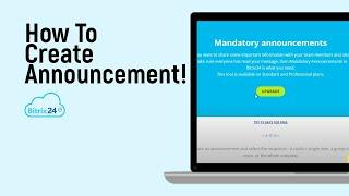 How to Create Announcement on Bitrix 24 Website easy