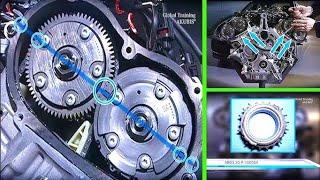 Mercedes-Benz engine timing chain check and adjust and exchange balance shaft sprocket M272 M273