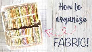 How I Organize my Fabric  Fabric Organization  Sewing Room