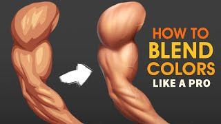 How To BLEND COLORS Like A Pro For Beginners  Photoshop Digital Painting Tutorial