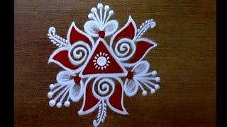 Aadi madham Beautiful rangoli collection  Latest rangoli kolams  3*2 dots 5 small muggulu designs