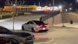Insane Hellcat Redeye leaving gas station sound up