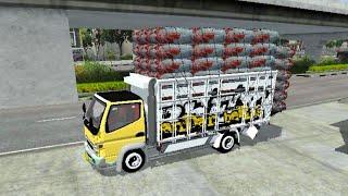 mods terbaru truk canter muatan beras  bus simulator indonesia