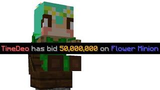 wasting 50000000 coins on a flower minion hypixel skyblock