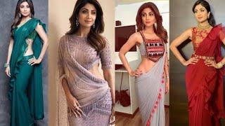 Shilpa Shetty saree collection  shilpa shetty saree draping ideas modern saree collection