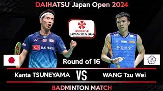 LIVE SCORE  Kanta TSUNEYAMA JPN vs WANG Tzu Wei TPE  Japan Open 2024 Badminton