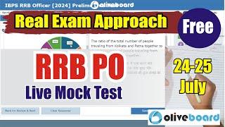 Oliveboard RRB PO Live Mock Test   24-25 July  How to Attempt Mock #rrbpo2024 #oliveboard