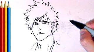 fast-version How to Draw Ichigo face Bleach - Step by Step Tutorial