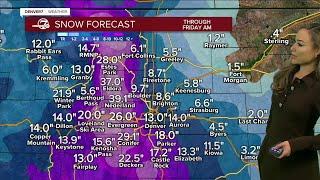 Denver snow forecast Latest potential totals timeline