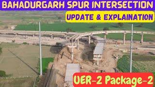 Bahadurgarh Spur Intersection with UER-2  Flyover Over Mungesh Pur Drain #uer2