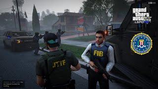NO COMMENTARY GTA V LSPDFR  FBI Joint Terrorism Force Barricaded suspect shootout..