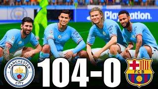 FIFA 23  RONALDO MESSI MBAPPE NEYMAR ALL STARS  MANCHESTER CITY 104-0 BARCELONA  UCL FINAL 24