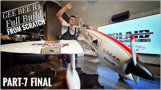 RC Gee Bee R3 Part 7 Final assembly  Oracover Film Covering Paint Job 3D printed airplane