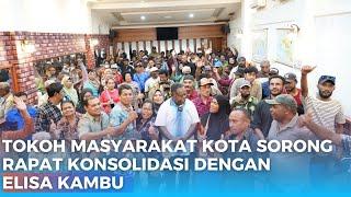 Tokoh Masyarakat Kota Sorong Rapat konsolidasi dengan Elisa Kambu