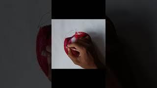 How to Draw Realistic Apple  #drawing #stepbystep #short #shorts #apple #oilpastel #apple #appleart