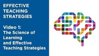 MOOC EDSCI1x  Video 1 The Science of Learning and Effective Teaching Strategies