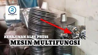 HOME INDUSTRI KERAJINAN ALUMINIUM dengan alat press manual sederhanahasilkan jutaan perbulan