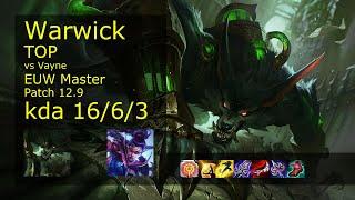 Rank 4 EUW Warwick Top Warwick vs Vayne