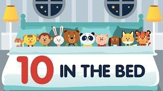 Ten in the Bed aka Roll Over • Nursery Rhyme with Lyrics • Animated Counting Song for Kids