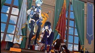 MMD Yelan & Eula Interrogation Genshin Impact Motion DL