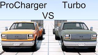 ProCharged Diesel vs Turbo Diesel Pulling Test BeamNG. Drive
