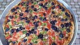 بيتزا بالخضار معشوقه الكبار والصغار vegetables pizza is loved by adults & children