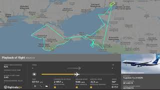 Ту-214ОН RF-64519 Полёт над Крымом и Краснодарским краем