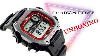 UNBOXING Cheap Casio DW-291H-1BVEF Sport watch redblack Module 3484