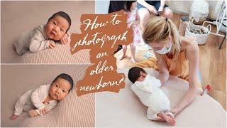 How to photograph an older newborn baby? Awake and active What is the perfect age for a baby shoot