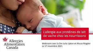 Webinaire  L’allergie aux protéines du lait de vache chez les nourrissons