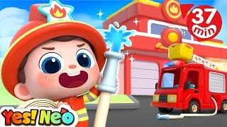Firefighters Rescue Team  Fire Truck  Safety Rules  Nursery Rhymes & Kids Songs  Yes Neo