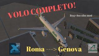 -XPLANE 11- VOLO COMPLETO ROMA - GENOVA AL CREPUSCOLO