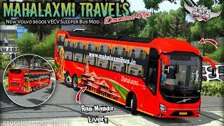 Mahalaxmi Travels Livery for New Volvo 9600s VECV Sleeper Bus Mod  Bussid v4.2  Download Now