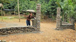 How to build fence posts easily  farm gate - Phùng Thị Chài