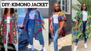 How to Cut and Sew a Simple Kimono Jacket Beginners Friendly Tutorial.