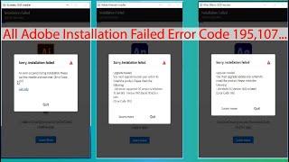 Adobe installation failed error code 195 107 41...  Adobe Illustrator Adobe_AfterEffect Tutorials