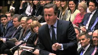 David Cameron tells Jeremy Corbyn to do up his tie