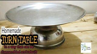 How to make Turntable for cake decoration at homeHomemade cake turnabledine and decor