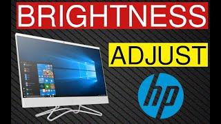 How to Adjust Brightness HP 24 All-in-One Desktop PC  Adjust Monitor Brightness