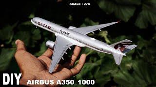 Built a Airbus A350-1000 Qatar Airways model from ice sticks