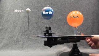 Phases of moon explained using an orrery