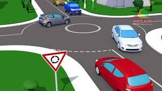 Safe Driving at the Roundabout Traffic Circle and Mini Circle